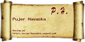 Pujer Havaska névjegykártya